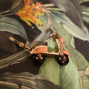 Gold and Pink Scooter Charm